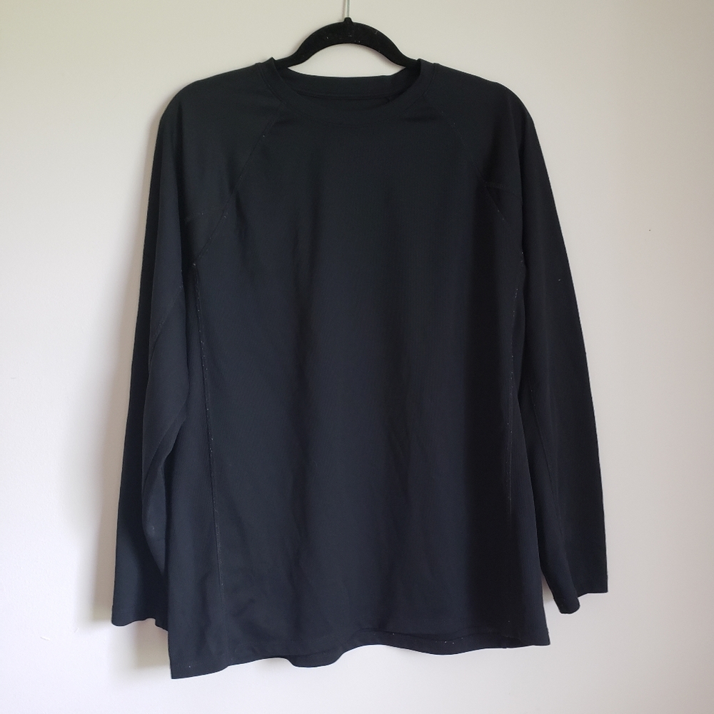💥 Men's black long sleeve tee size large